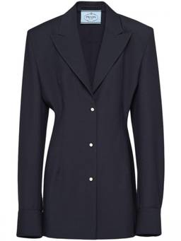 PRADA - Navy Blue Single Breasted Blazer