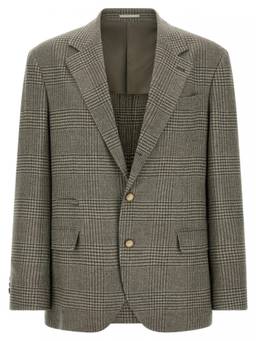 Brunello Cucinelli - Grey Notched Lapel Blazer