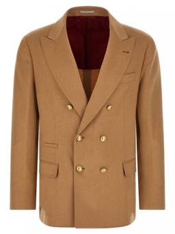 Brunello Cucinelli - Light Brown Peaked Lapel Blazer