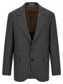 Brunello Cucinelli - Charcoal Grey Notched Lapel Blazer