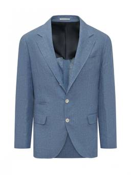 Brunello Cucinelli - Blue Notched Lapel Blazer