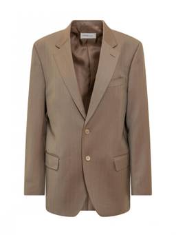 Armarium - Brown Solid Notched Lapel Blazer