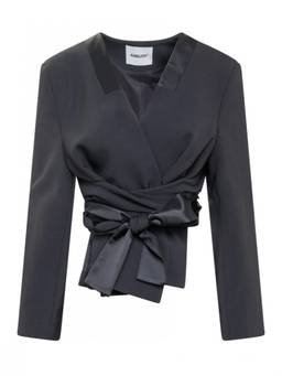 Ambush - Black V Neck Tie Waist Blazer