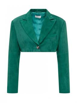 GIUSEPPE DI MORABITO - Green Solid Notched Lapel Blazer