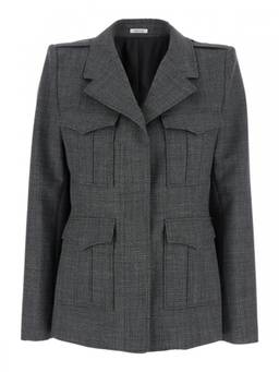 Alexander McQueen - Grey Notched Lapel Blazer
