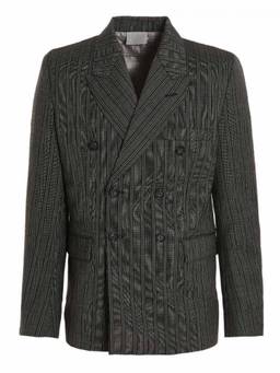 Vtmnts - Black Tonal Double Breasted Blazer