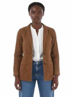 Woolrich - Brown Stripes Notched Lapel Blazer