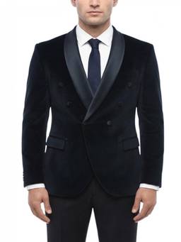 Corneliani - Dark Blue Shawl Lapel Blazer