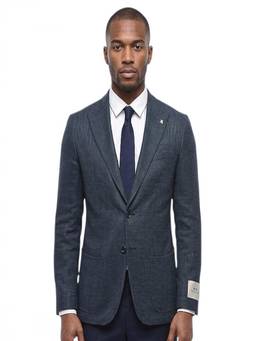 Corneliani - Blue Peaked Lapel Blazer