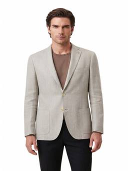 Corneliani - Light Beige Textured Blazer