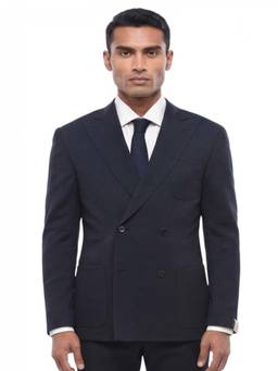 Corneliani - Navy Blue Peaked Lapel Blazer