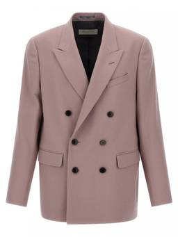 Dries Van Noten - Purple Peaked Lapel Blazer