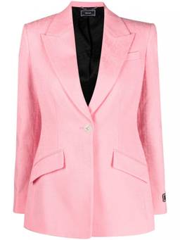 Versace - Pink Single-Breasted Blazer