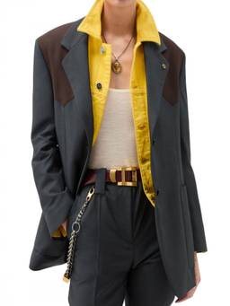 Versace - Grey Notched Lapel Blazer