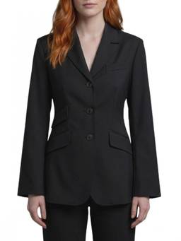 Max Mara - Black Notched Lapel Blazer