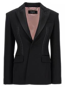 Dsquared2 - Black Single-breasted Wool Blazer