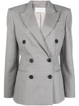 Armarium - Light Grey Double-Breasted Wool Blazer