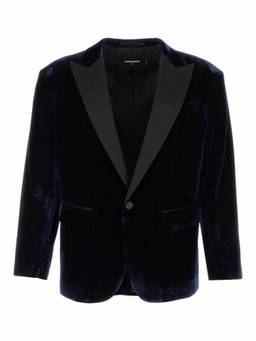 Dsquared2 - Navy Blue Velvet Blazer