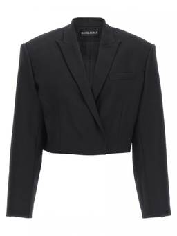 David Koma - Black Single-breasted Stretch Wool Blazer