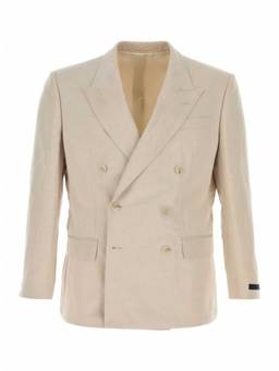 Boss - Beige Double-Breasted Tailored Blazer
