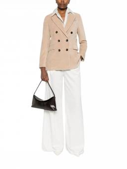 Circolo 1901 - Beige Double-Breasted Corduroy Blazer