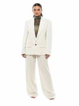 Dsquared2 - White Solid Peaked Lapel Blazer with Trouser