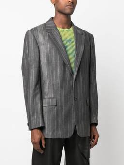 Versace - Black Flannel Single-breasted Blazer