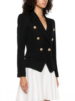 BALMAIN - Black Double-breasted Blazer