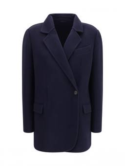 Brunello Cucinelli - Navy Blue Notched Lapel Blazer