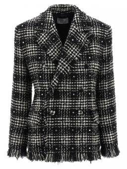 GIUSEPPE DI MORABITO - Black Checks Peaked Lapel Blazer