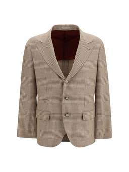 Brunello Cucinelli - Beige Notched Lapel Blazer