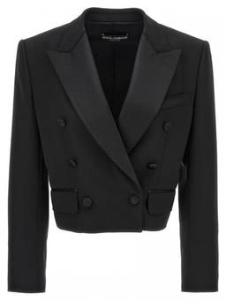 Dolce&Gabbana - Black Tuxedo Short Blazer