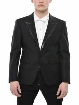 Dsquared2 - Black Solid Peaked Lapel Blazer