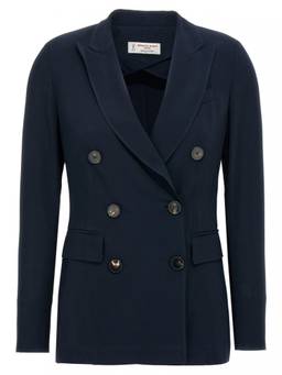 Alberto Biani - Dark Blue Double-Breasted Blazer