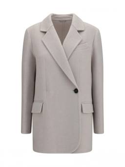 Brunello Cucinelli - Grey Notched Lapel Blazer