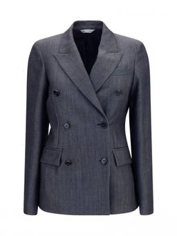 Balenciaga - Grey Textured Peaked Lapel Blazer