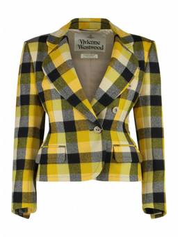 Vivienne Westwood - Yellow Checks Notched Lapel Blazer