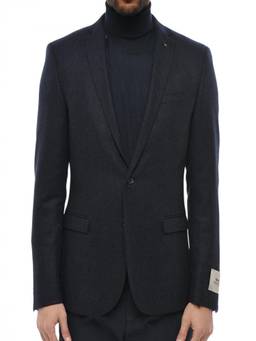 Corneliani - Blue Notched Lapel Blazer