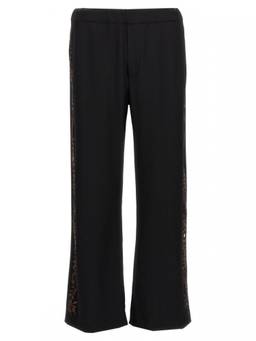 Wales Bonner - Black Wide Leg Trouser