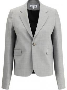Loewe - Light Grey Wool Single-breasted Blazer