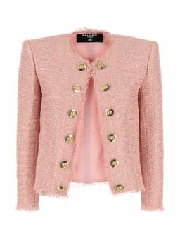BALMAIN - Pink Tweed Blazer