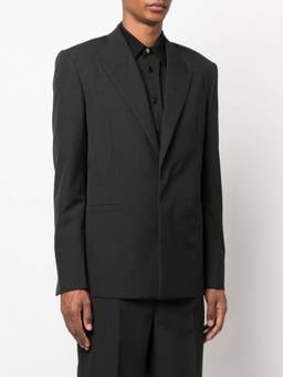 Givenchy - Grey Single-breasted Wool Blazer