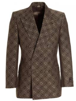 Gucci - Brown Horsebit Maxi Blazer