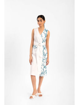 Contemponari - Marisol White Dress with Belt