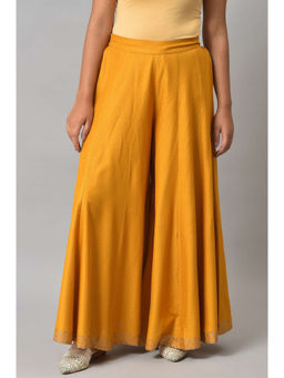 W - Yellow Polka Dots Divided Skirt