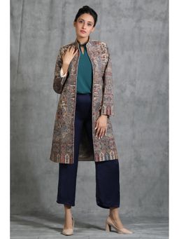 Dusala India - Handwoven Pashmina Vintage Full Jacket With Assorted Design