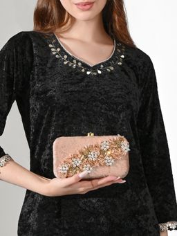 Lavie Signature - Rose Gold Womens Eris Square Frame Clutch (M)