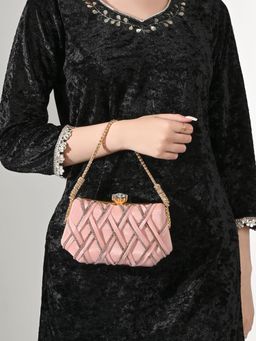 Lavie Signature - Pink Womens Scarnton Handle Frame Clutch (M)