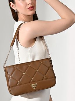 Lavie Signature - Womens Tan Stud Omaha Handbag (S)