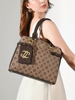 Lavie Signature - Coffee Womens Mono Napa Satchel Bag (M)